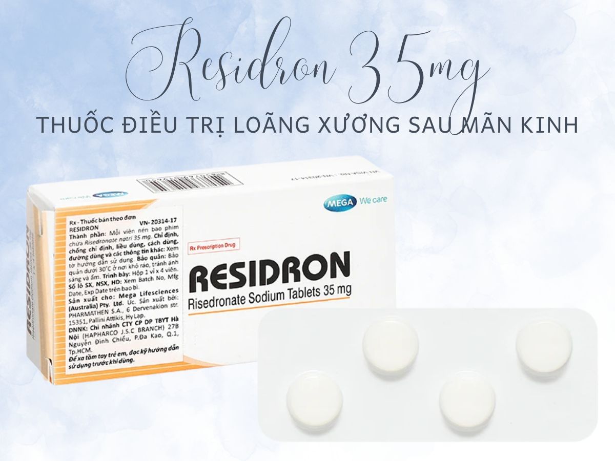 Residron 35mg 9 Thuốc Residron 35mg điều trị tình trạng loãng xương sau mãn kinh