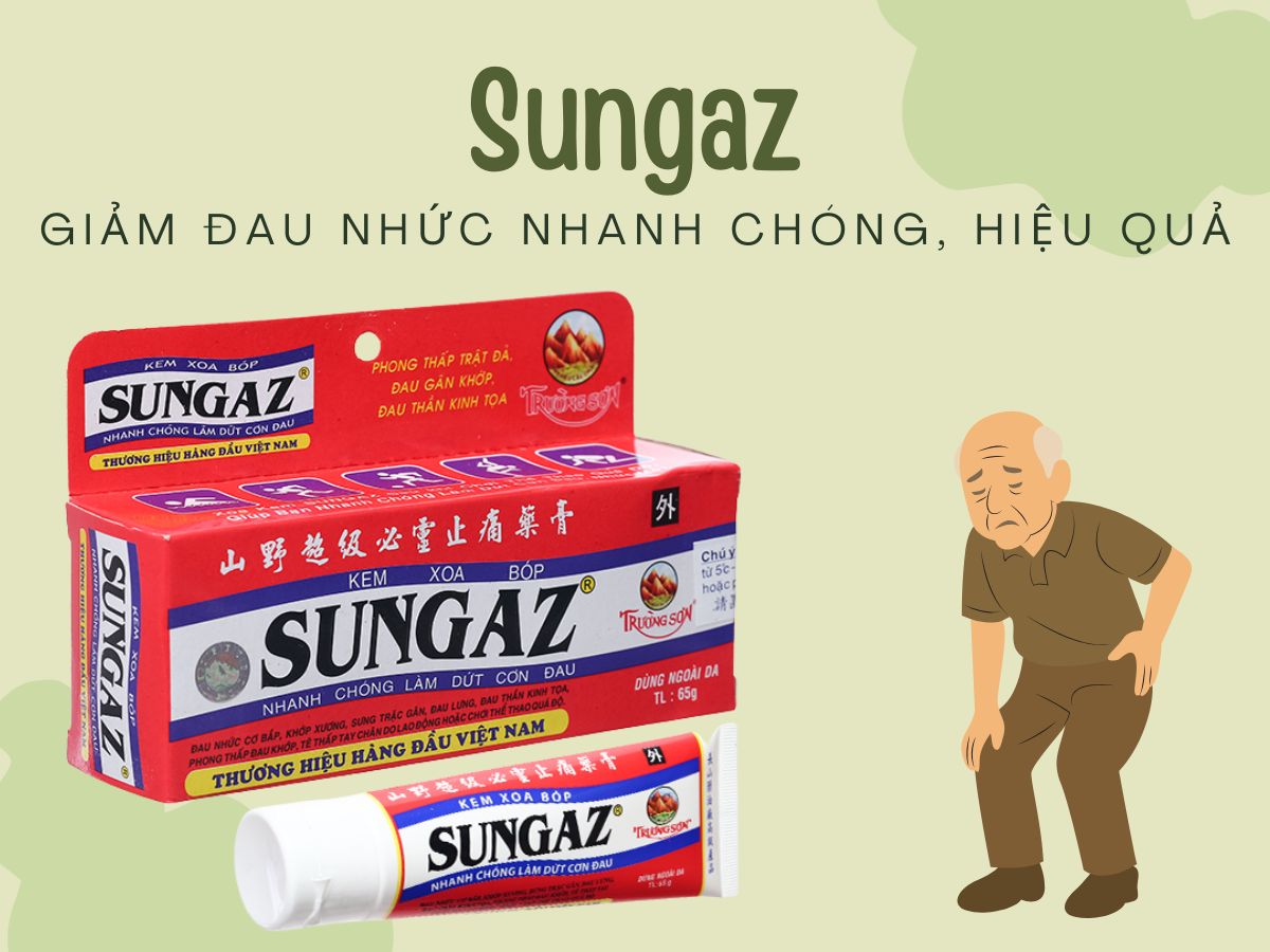 Sungaz 12 Thuốc Sungaz giúp giảm đau và làm tan máu bầm