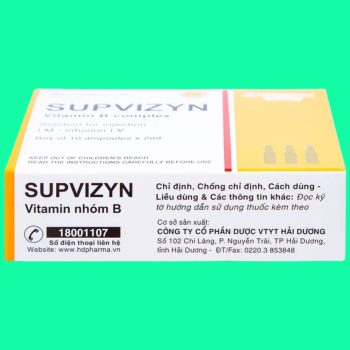 Thuốc Supvizyn - phòng và hỗ trợ điều trị tình trạng thiếu hụt vitamin nhóm B