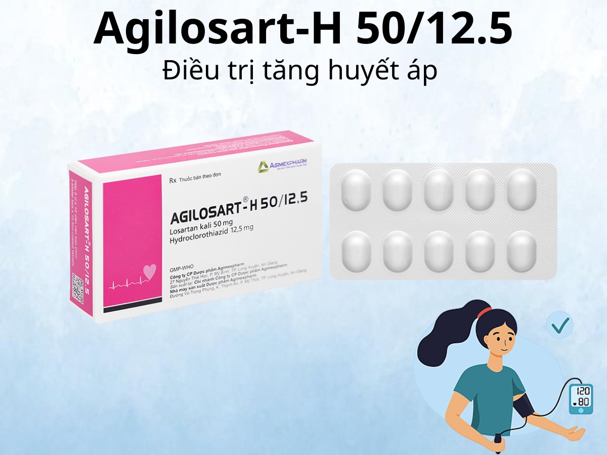 Agilosart-H 50/12,5 điều trị tăng huyết áp