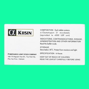 Thuốc Alpha-Kiisin 4200 USP giúp điều trị phù nề sau chấn thương và phẫu thuật