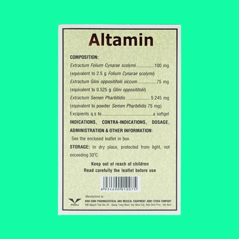 Thuốc Altamin hỗ trợ điều trị suy giảm chức năng gan và viêm gan