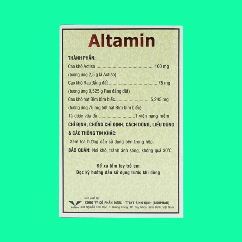Thuốc Altamin hỗ trợ điều trị suy giảm chức năng gan và viêm gan