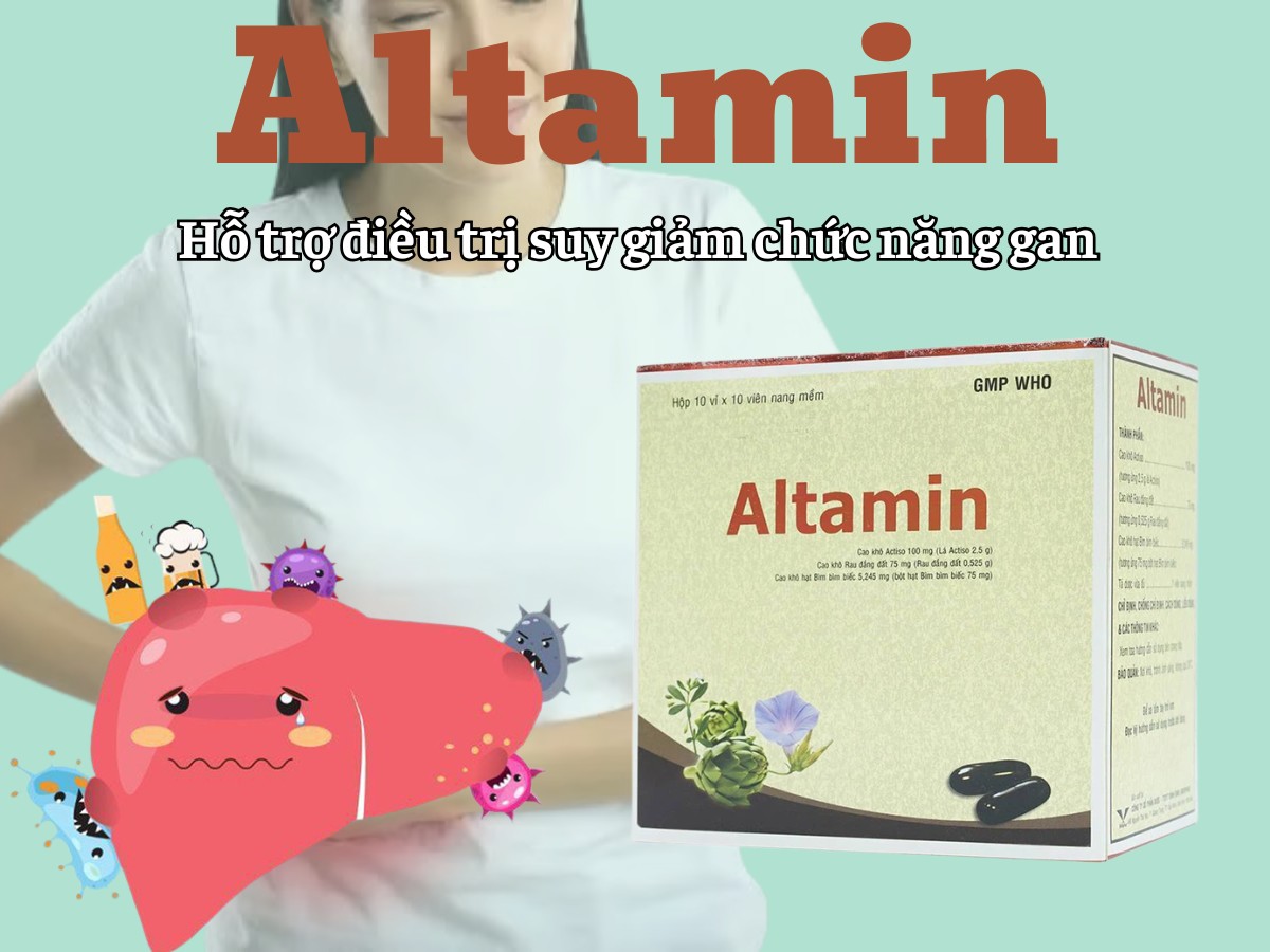 Altamin hỗ trợ điều trị suy giảm chức năng gan