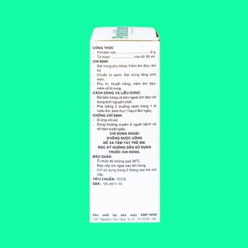 Dung dịch phụ khoa Povidine 10% 5 Dung dịch phụ khoa Povidine 10%