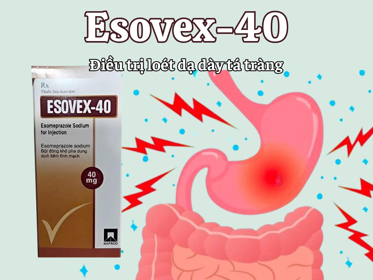 Esovex-40 6 Esovex-40 điều trị bệnh loét dạ dày, tá tràng