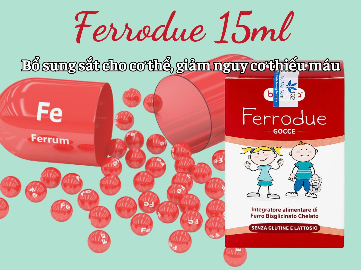 Ferrodue 15ml bổ sung sắt cho cơ thể, giảm nguy cơ thiếu máu