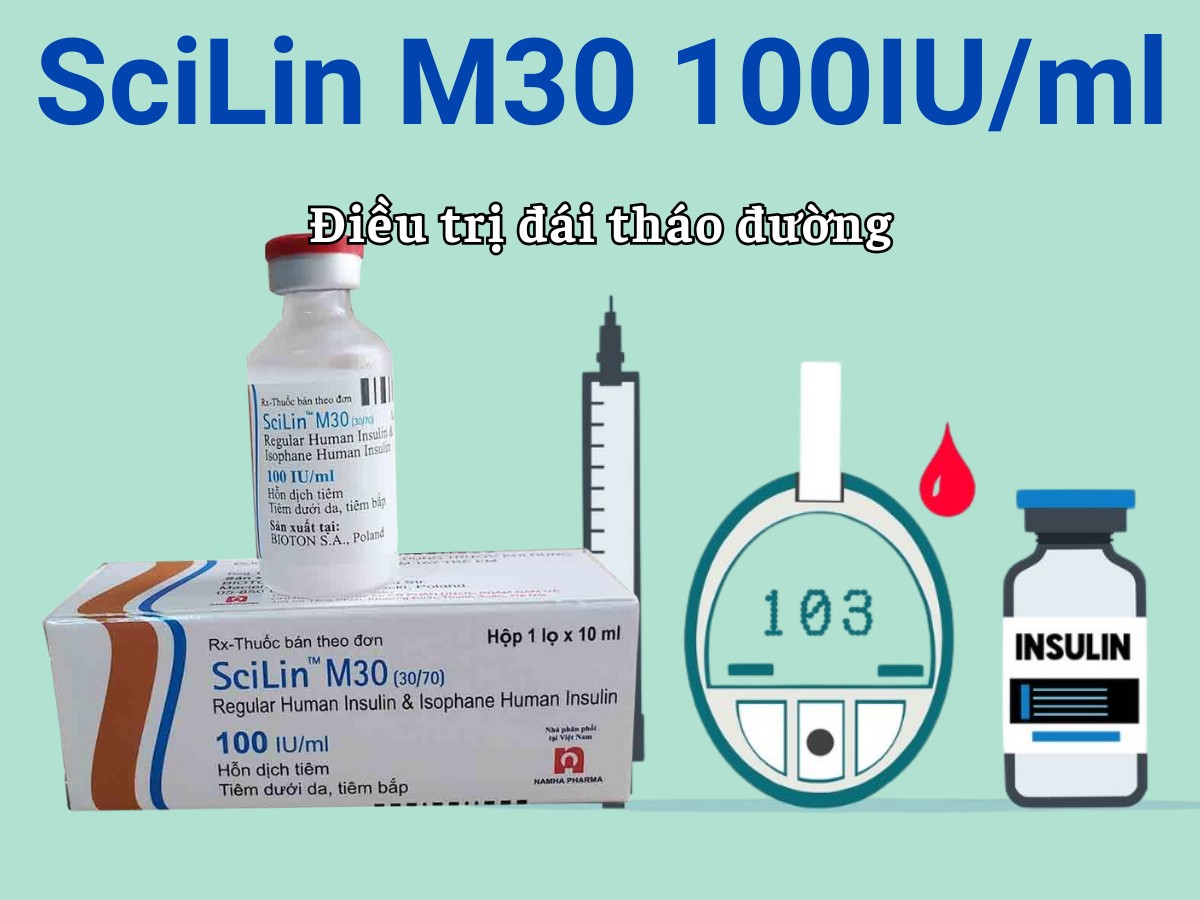 SciLin M30 100IU/ml điều trị đái tháo đường