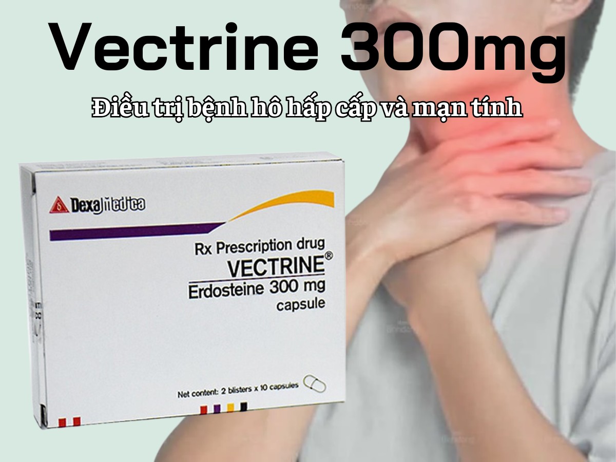 Vectrine 300mg 8 Vectrine 300mg điều trị bệnh hô hấp cấp và mạn tính