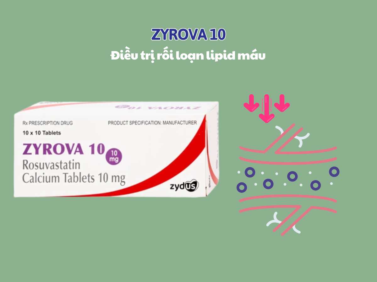 Zyrova 10 điều trị rối loạn lipid máu