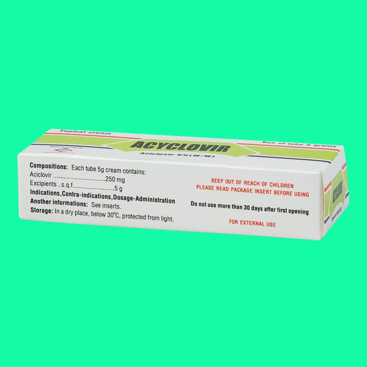 Acyclovir 5% Medipharco (5) Acyclovir 5% Medipharco