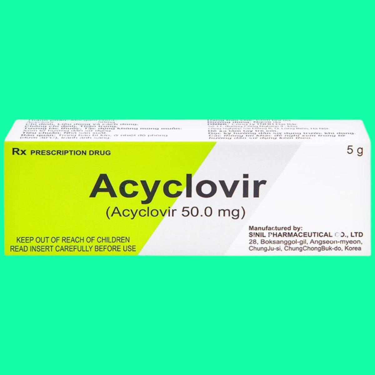Acyclovir-Sinil-5 Kem bôi da Acyclovir Sinil giúp điều trị herpes simplex môi và sinh dục