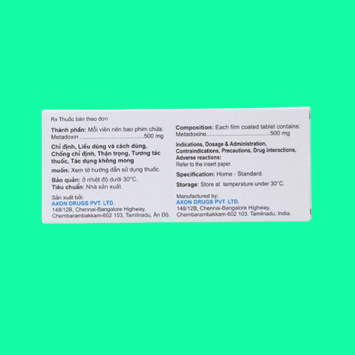 Alcomet 500mg (4) Alcomet 500mg