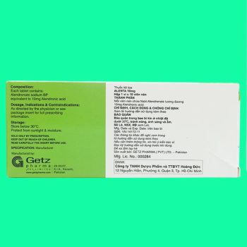 Thuốc Alenta 10mg Getz - Điều trị và phòng ngừa loãng xương