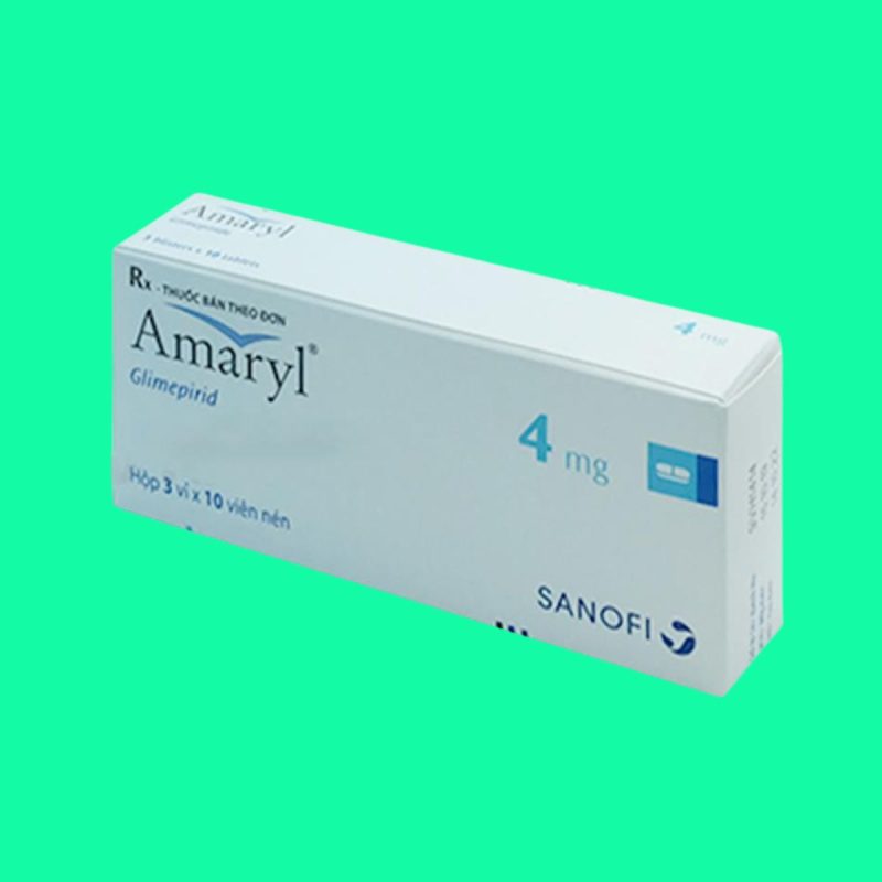 Thuốc Amaryl 4mg điều trị đái tháo đường tuyp 2 ở người trưởng thành