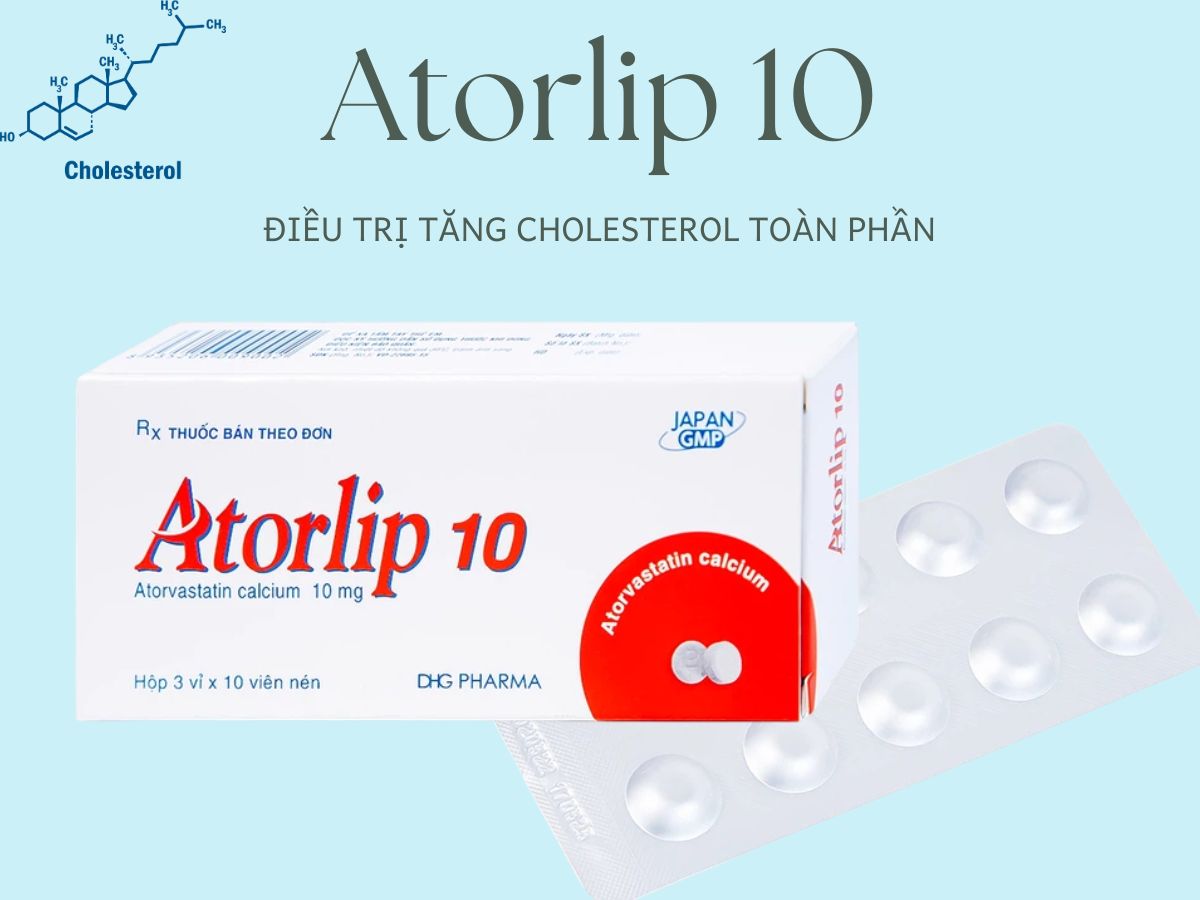 Atorlip 10 13 Thuốc Atorlip 10 giúp phòng ngừa bệnh tim mạch và tăng cholesterol