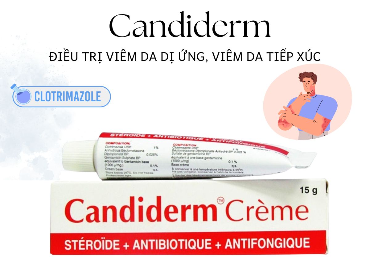 Candiderm 9 Thuốc Candiderm điều trị viêm da dị ứng, viêm da tiếp xúc