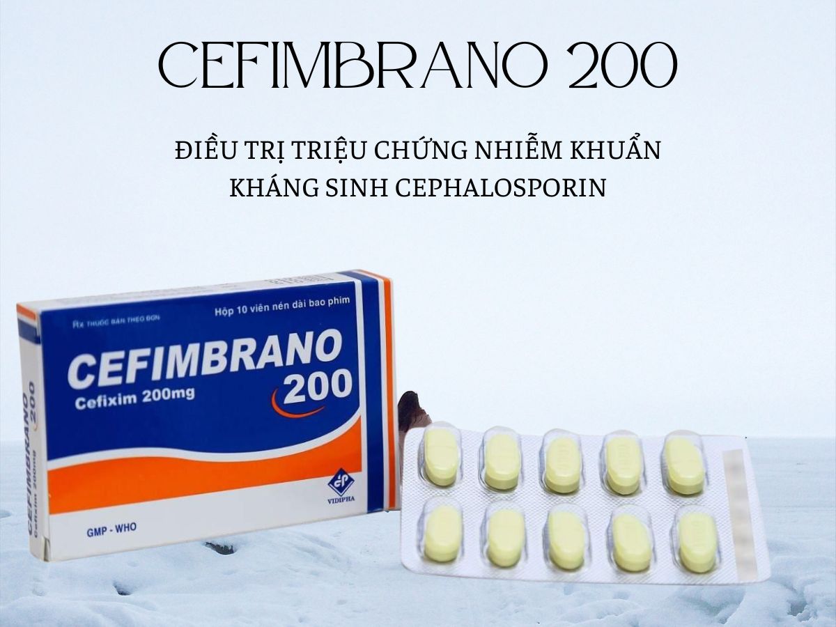 Cefimbrano 200 10 Thuốc Cefimbrano 200 điều trị viêm thận- bể thận, nhiễm khuẩn tiết niệu