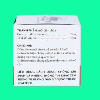 Cetirizin 10mg Thành Nam