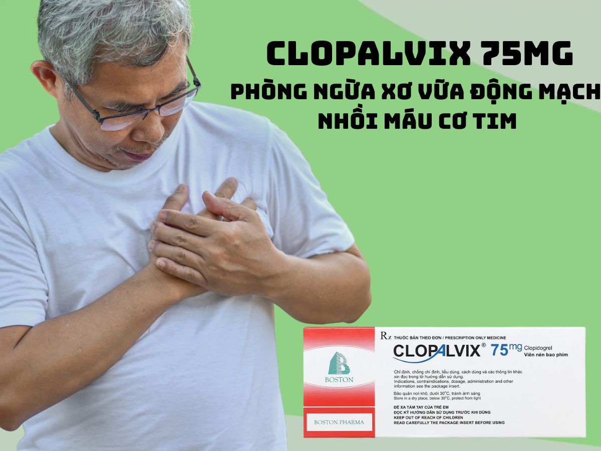Thuốc Clopalvix Plus - Dự phòng huyết khối động mạch, rối loạn nhĩ