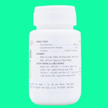 Coldfed lọ 80 viên 7 Thuốc Coldfed (lọ 80 viên) giúp giảm các triệu chứng cảm, sốt, đau đầu