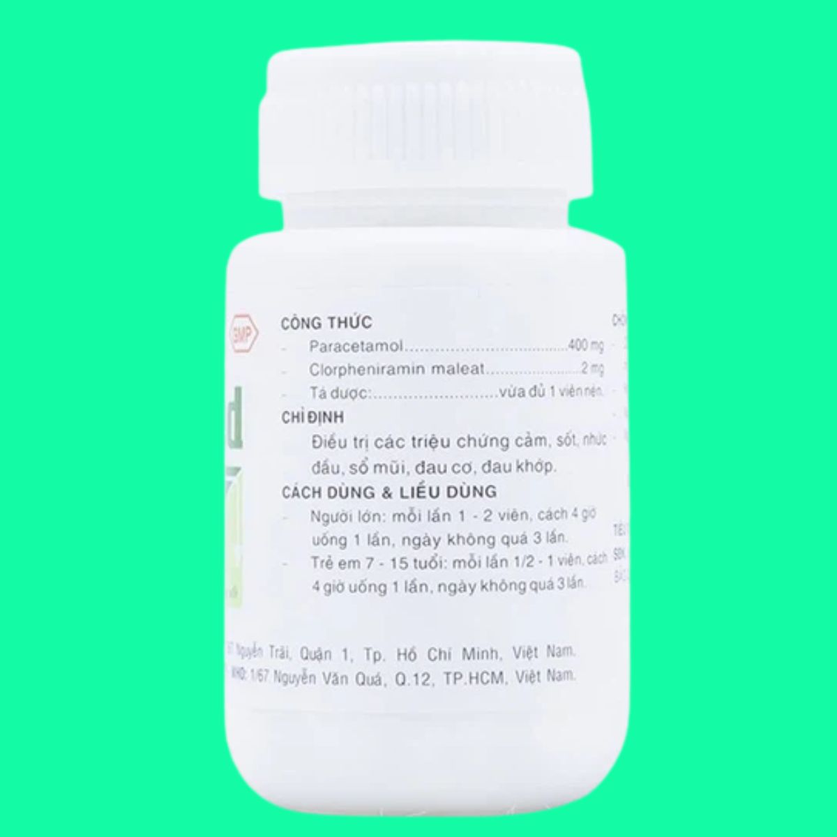 Coldfed-2 Thuốc Coldfed (lọ 80 viên) giúp giảm các triệu chứng cảm, sốt, đau đầu