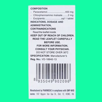 Coldfed lọ 80 viên 5 Thuốc Coldfed (lọ 80 viên) giúp giảm các triệu chứng cảm, sốt, đau đầu