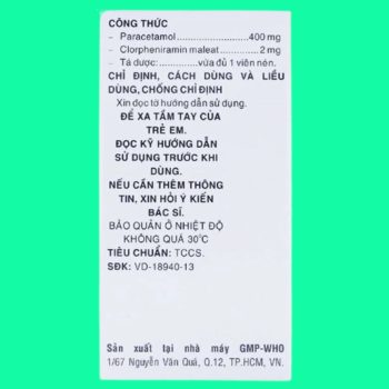 Coldfed lọ 80 viên 4 Thuốc Coldfed (lọ 80 viên) giúp giảm các triệu chứng cảm, sốt, đau đầu