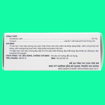Thuốc Diclofen 50mg giúp cải thiện triệu chứng trong bệnh lý viêm khớp