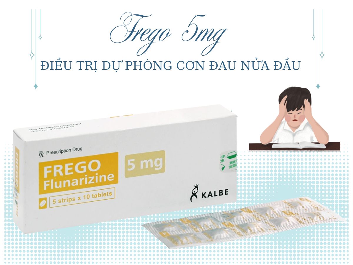 Thuốc Frego 5mg dự phòng và điều trị cơn đau nửa đầu