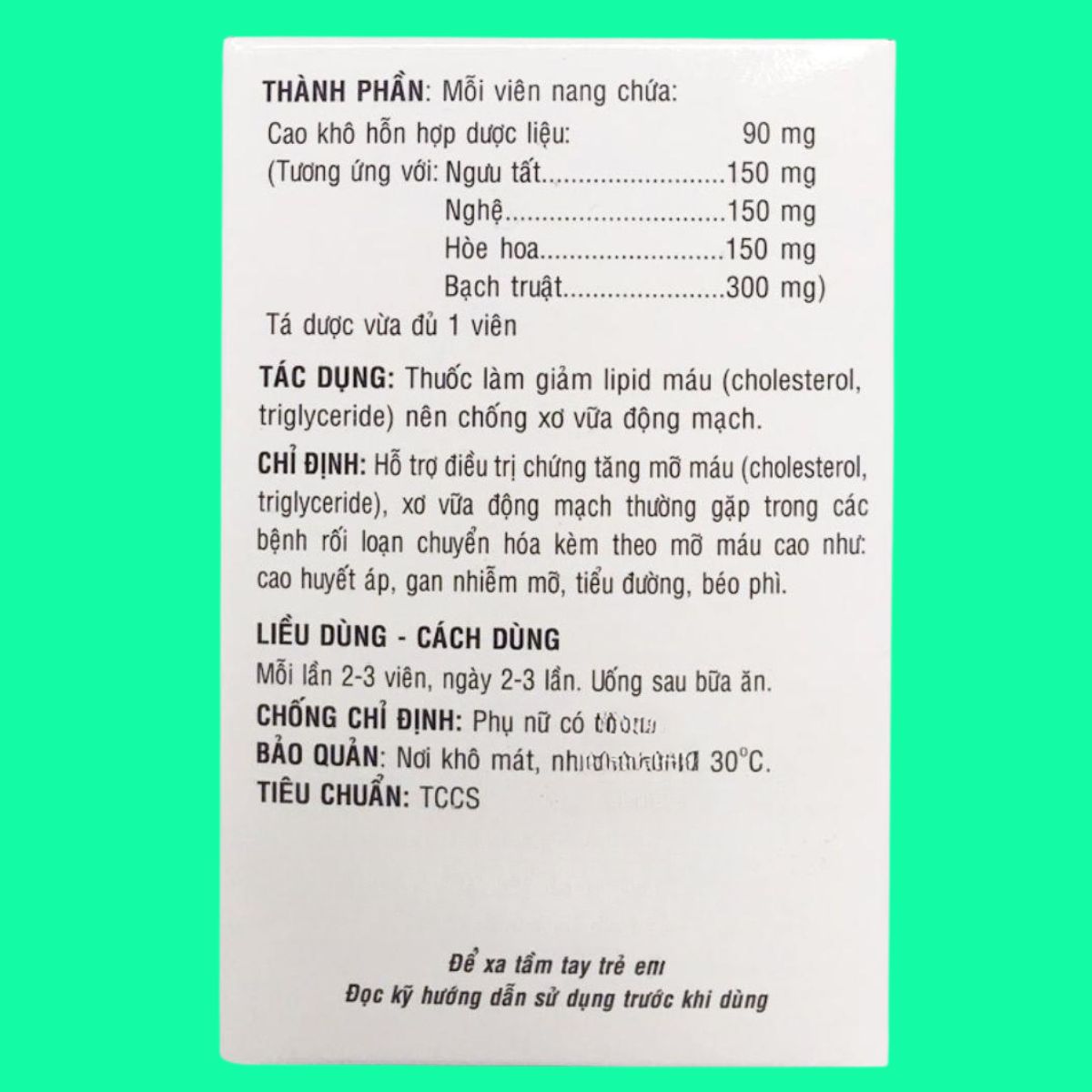 Hamov-2 Thuốc Hamov Vạn Xuân giúp hạ lipid máu, phòng ngừa xơ vữa động mạch