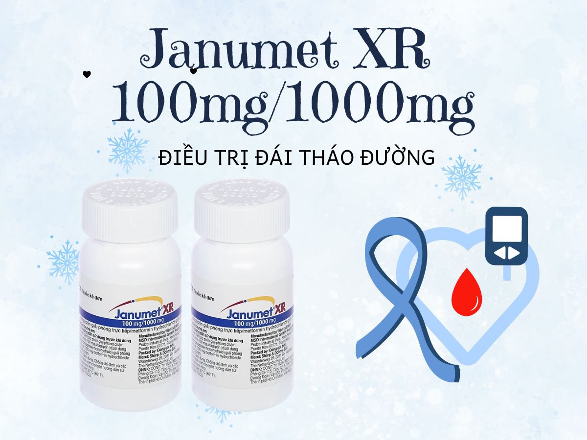 Thuốc Janumet XR 100mg/1000mg điều trị đái tháo đường tuyp 2