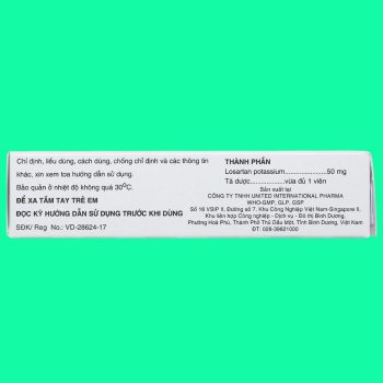 Lifezar 50mg 4 Thuốc Lifezar 50mg điều trị tăng huyết áp đơn trị hoặc phối hợp