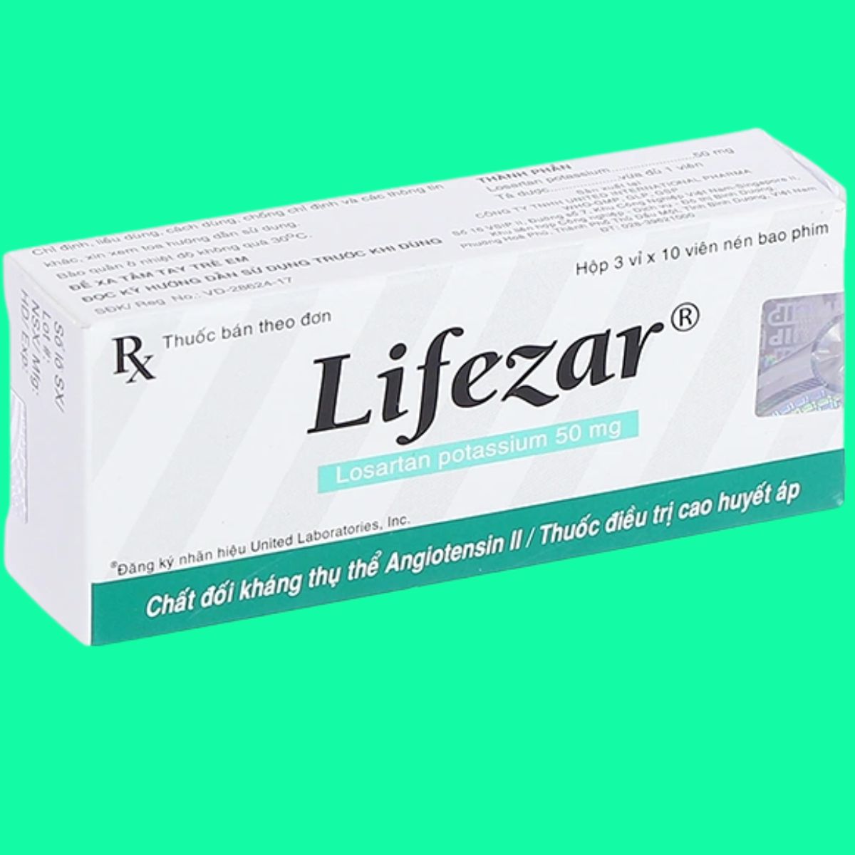 Lifezar-50mg-5 Thuốc Lifezar 50mg điều trị tăng huyết áp đơn trị hoặc phối hợp