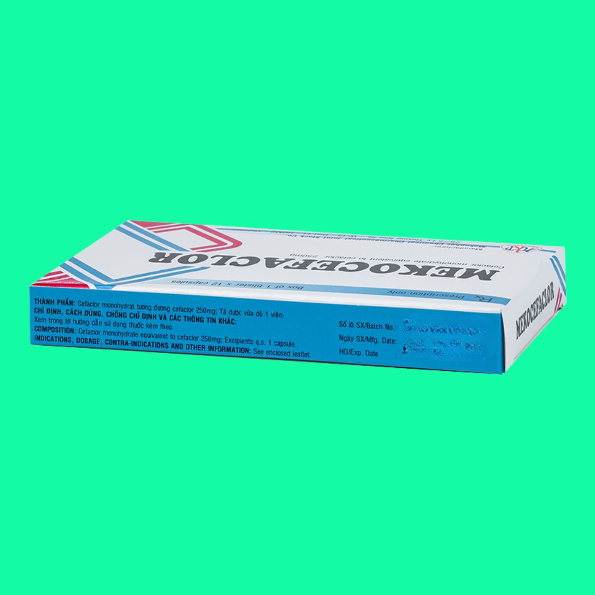 Mekocefaclor-250mg-Mekophar-2 Thuốc Mekocefaclor 250mg Mekophar điều trị nhiễm khuẩn đường hô hấp