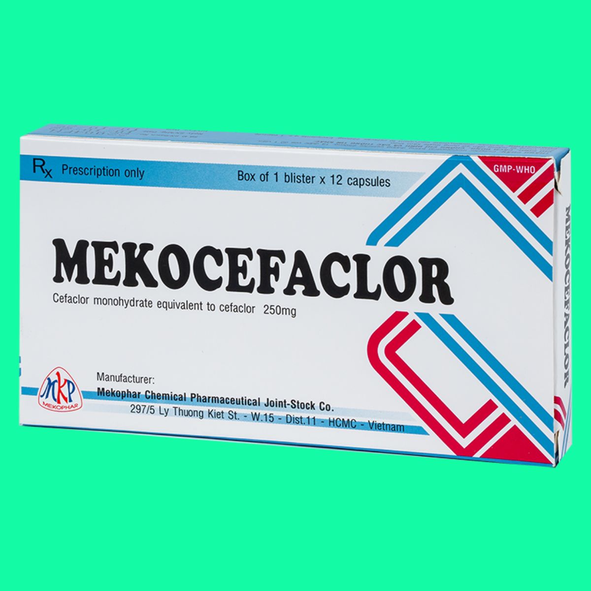 Mekocefaclor-250mg-Mekophar-7 Thuốc Mekocefaclor 250mg Mekophar điều trị nhiễm khuẩn đường hô hấp
