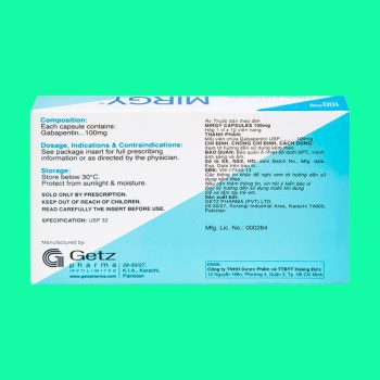 Mirgy capsules 100mg 3 Mirgy capsules 100mg