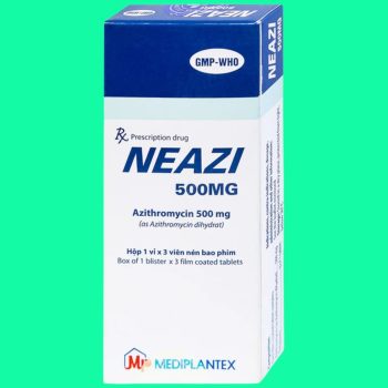 Thuốc Neazi 500mg điều trị nhiễm khuẩn đường hô hấp, da và mô mềm