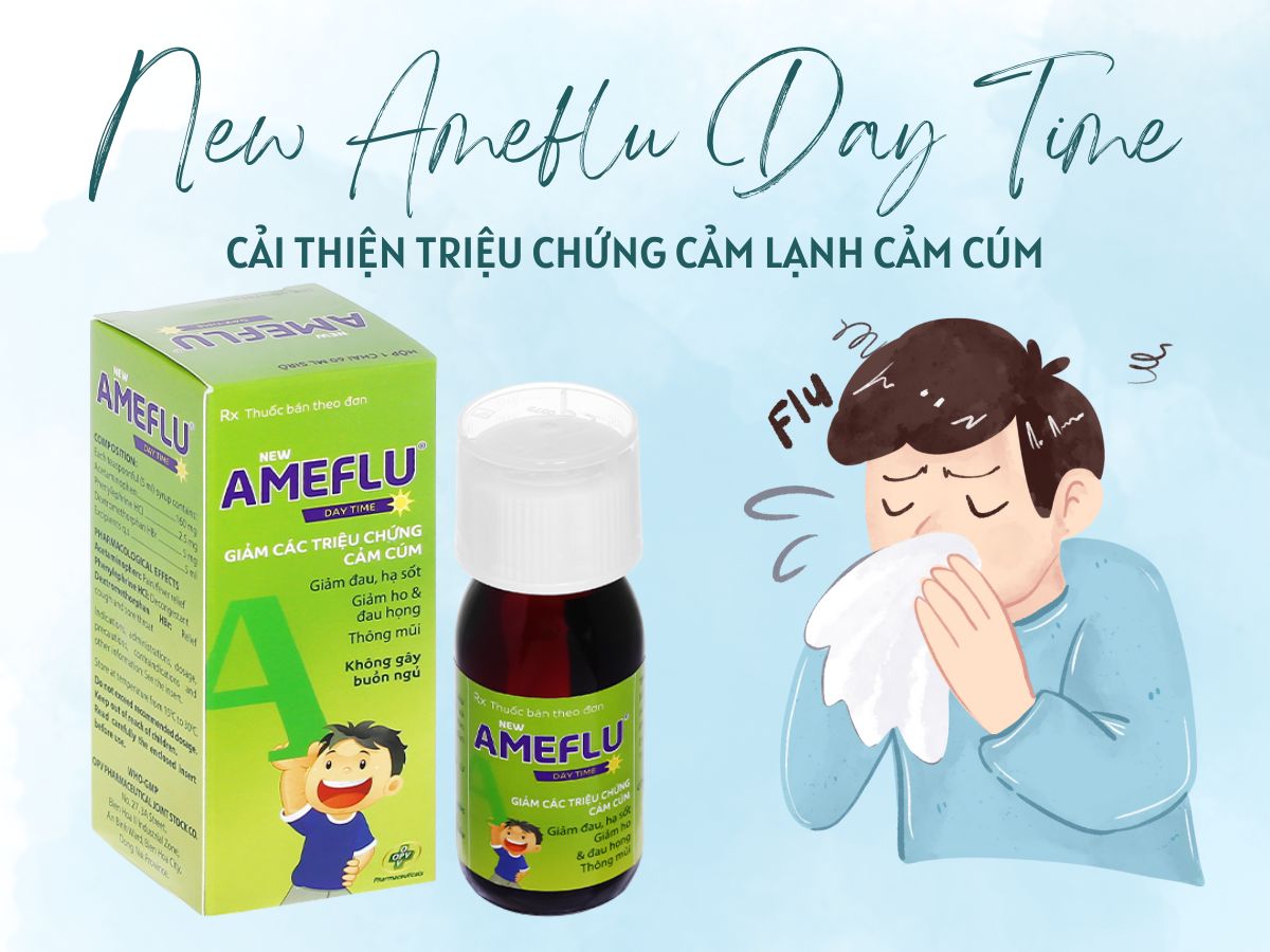 New Ameflu Day Time (Siro) 12 Thuốc New Ameflu Day Time điều trị triệu chứng cảm lạnh