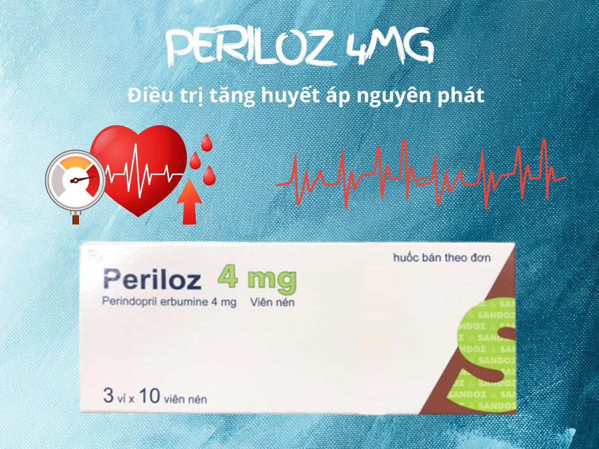 Thuốc Periloz 4mg điều trị tăng huyết áp và suy tim có triệu chứng
