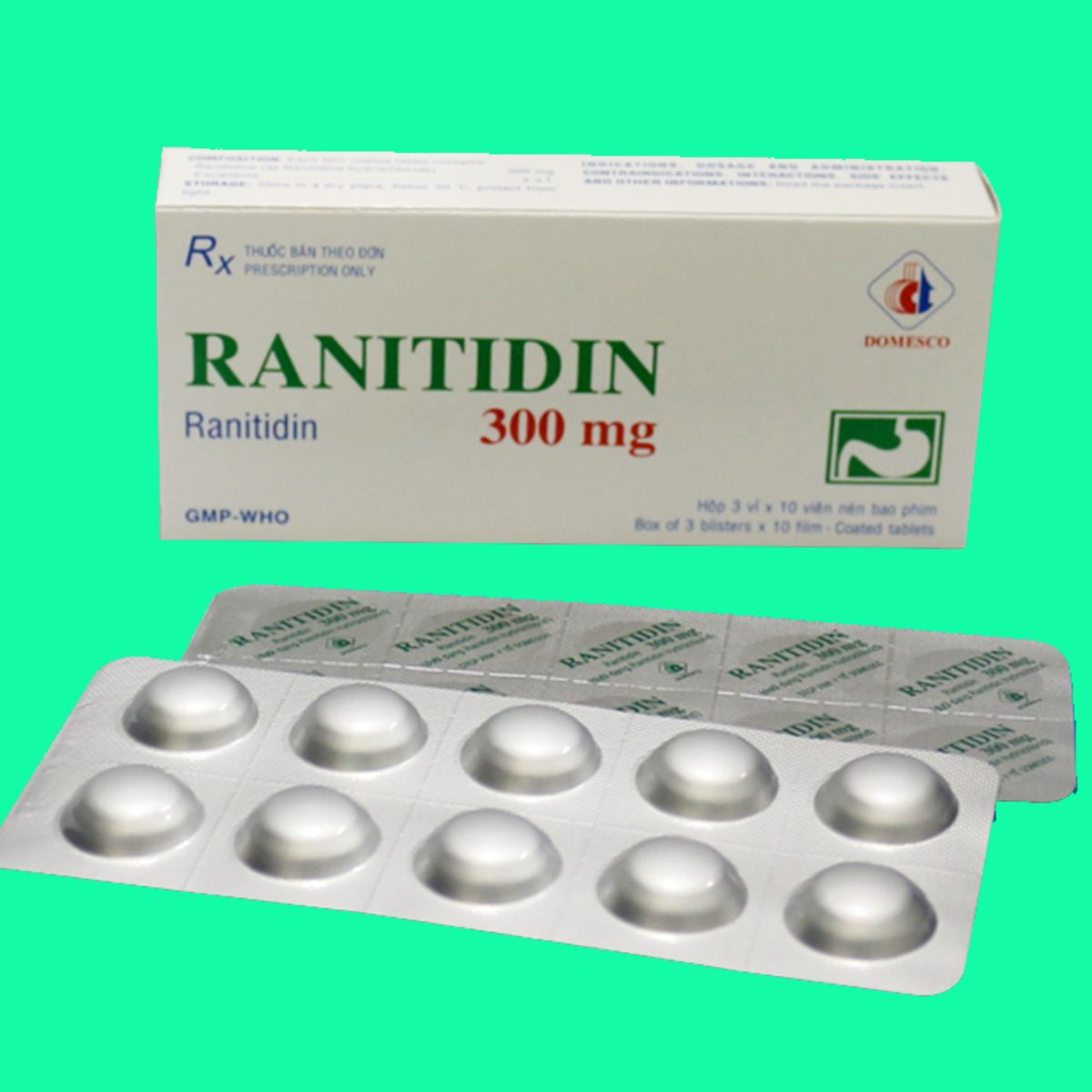 Ranitidin 300mg Domesco (2) Ranitidin 300mg Domesco