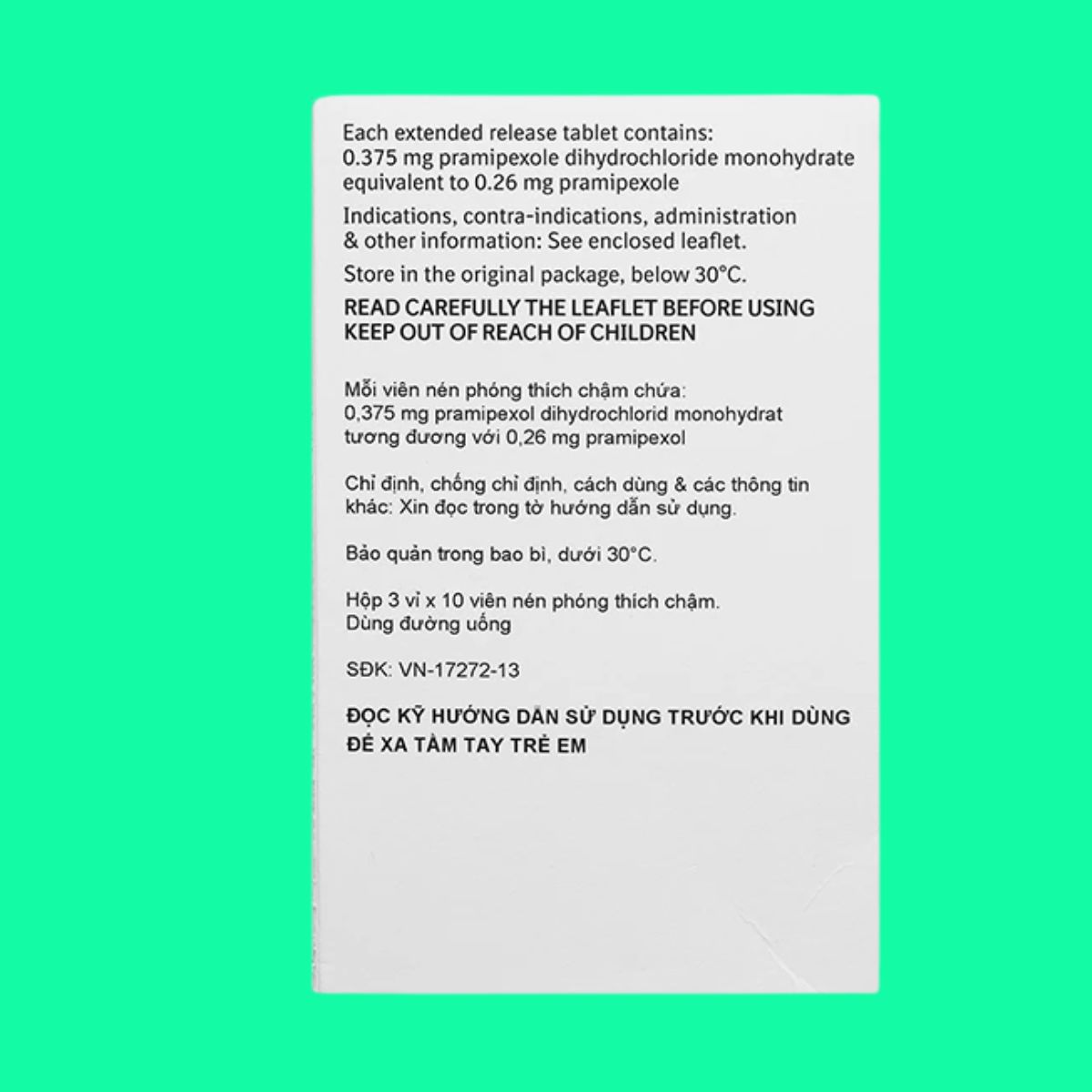 Sifrol 0.375mg (3) Sifrol 0.375mg