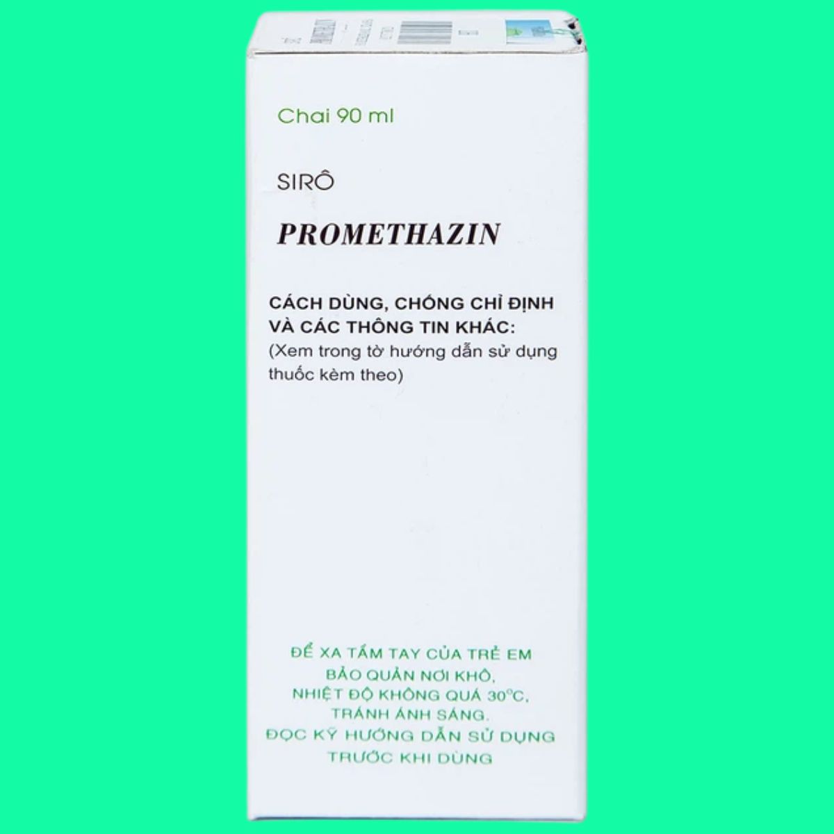 Siro-Promethazin-Vidipha-3 Thuốc Siro Promethazin Vidipha điều trị các triệu chứng mày đay, viêm mũi