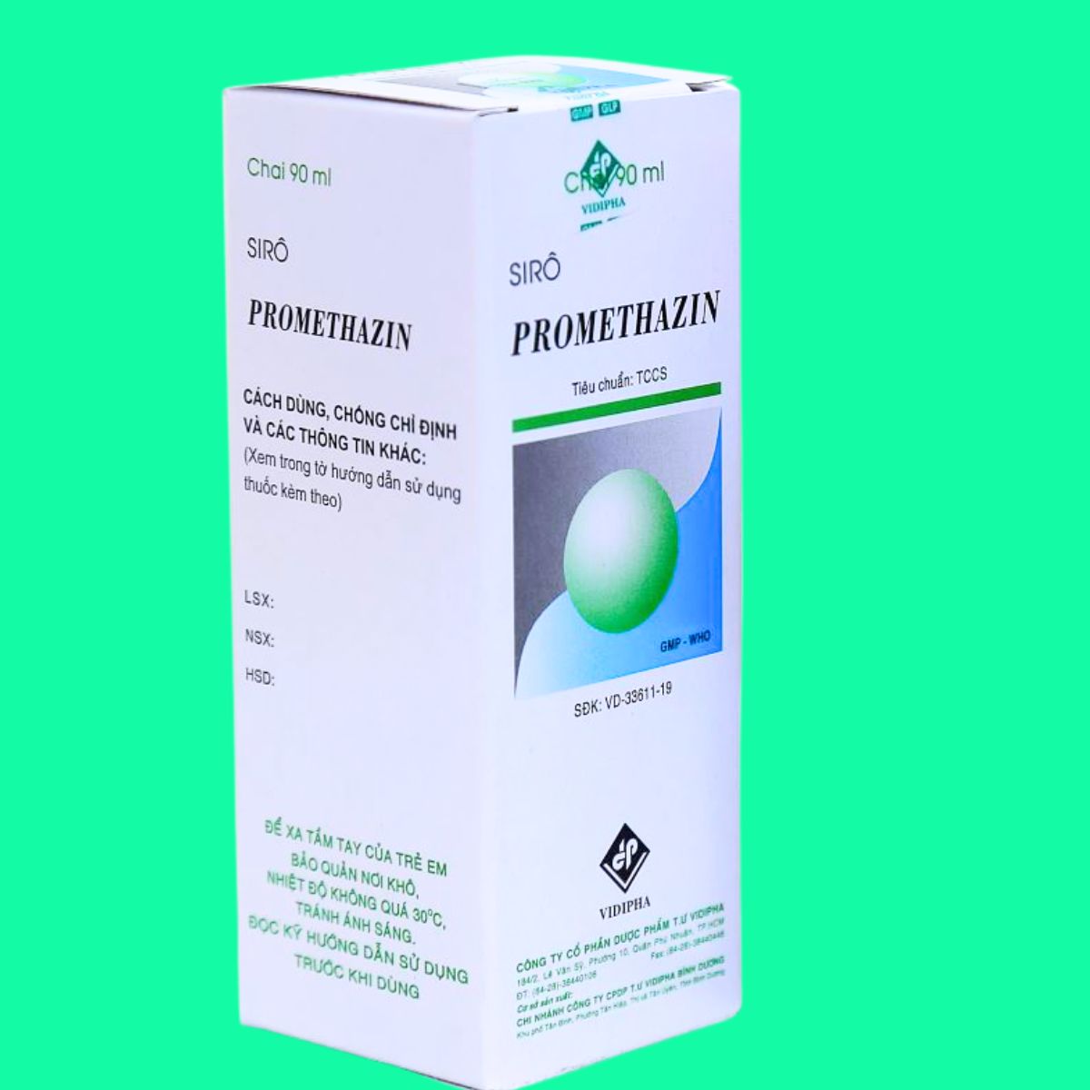 Siro-Promethazin-Vidipha-6 Thuốc Siro Promethazin Vidipha điều trị các triệu chứng mày đay, viêm mũi