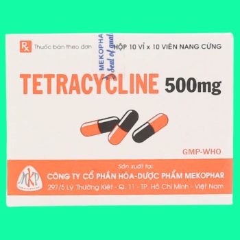 Thuốc Tetracycline 500mg Mekophar điều trị nhiễm khuẩn nhạy cảm với thuốc