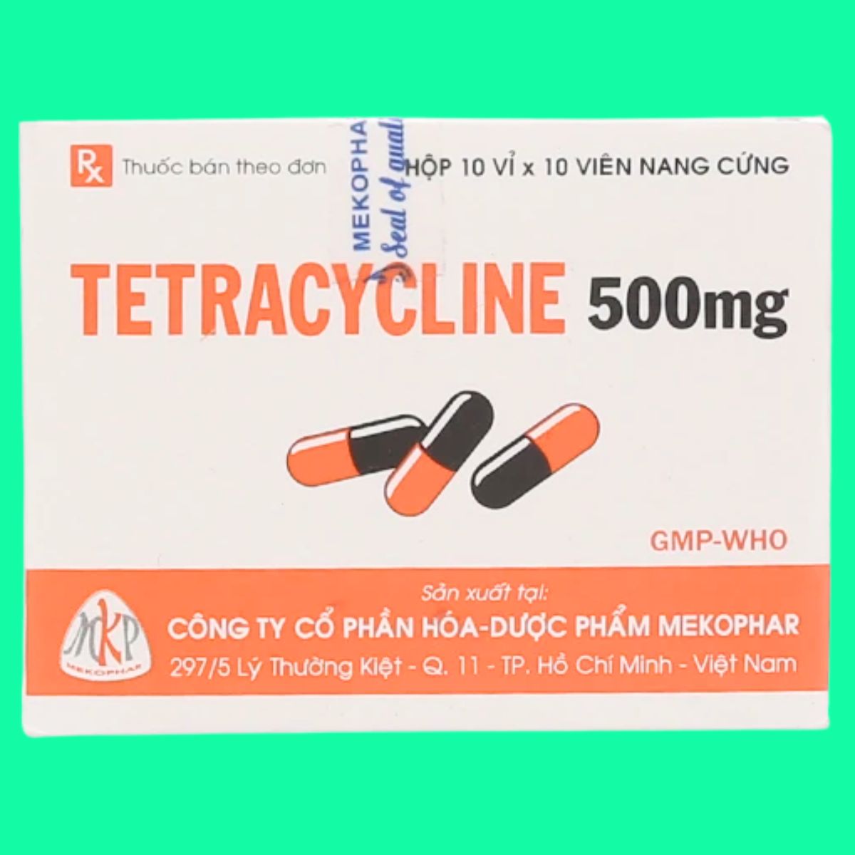 Tetracycline-500mg-Mekophar-7 Thuốc Tetracycline 500mg Mekophar điều trị nhiễm khuẩn nhạy cảm với thuốc