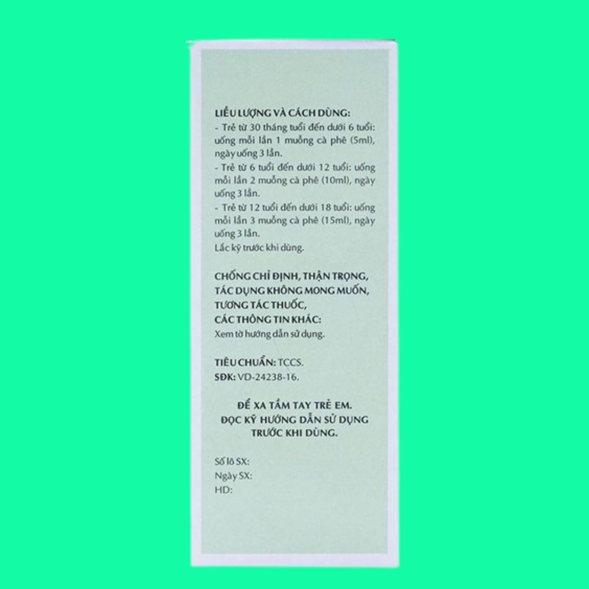 Thuốc ho trẻ em OPC (6) Thuốc ho trẻ em OPC