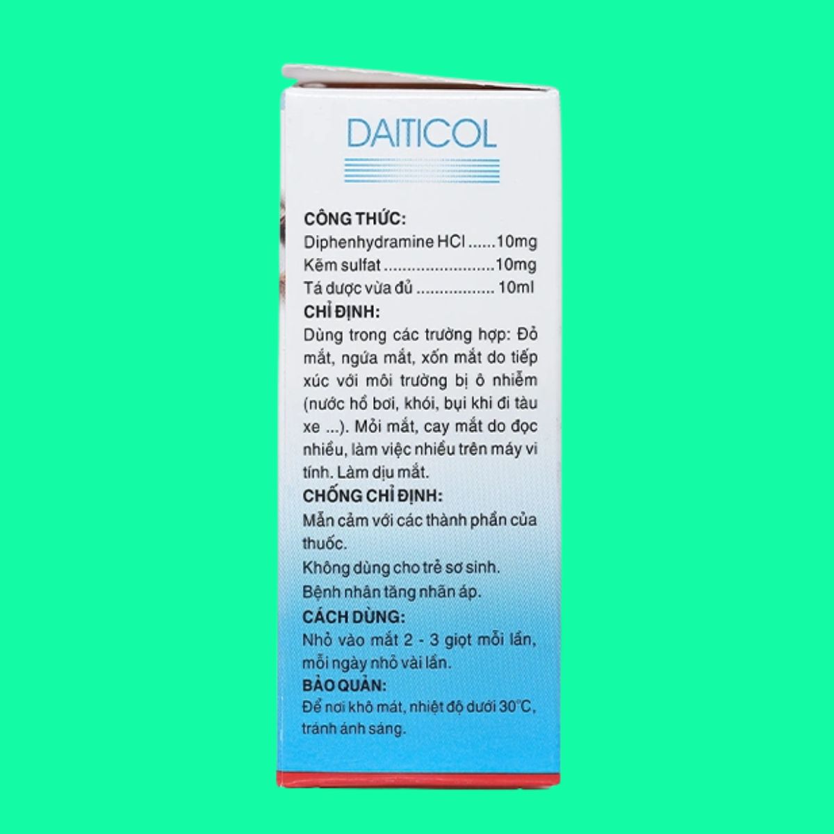 Thuốc nhỏ mắt Daiticol (5) Thuốc nhỏ mắt Daiticol
