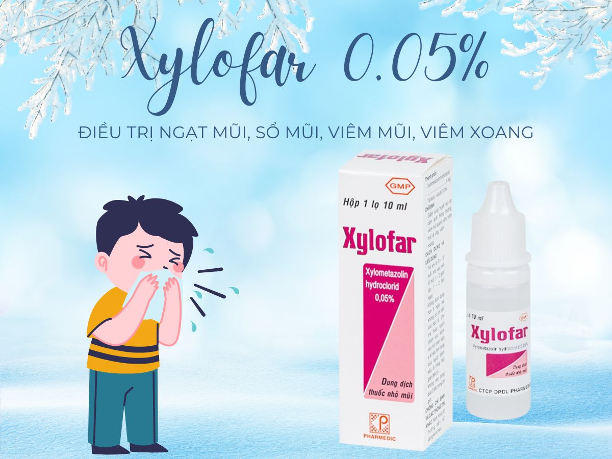 Thuốc Xylofar 0.05% điều trị viêm mũi dị ứng, viêm xoang