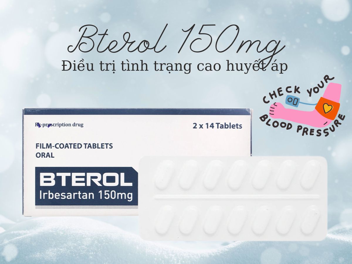 Bterol 150mg 10 Thuốc Bterol 150mg điều trị tình trạng tăng huyết áp